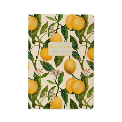 Тетрадь  "Flora. Paradise. Lemons", A5, 40 листов, линейка, белый, желтый