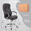 Кресло для руководителя AksHome "Richard new", экокожа, металл, коричневый - 33