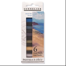Пастель сухая "À l'écu Half Pastel. Морской пейзаж", 6 цветов
