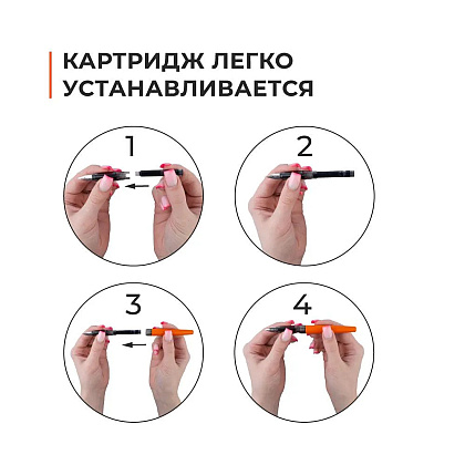 Картридж для перьевой ручки "Малевичъ", набор 15 шт, индиго - 2