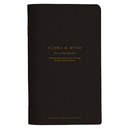 Блокнот "Flora", А5, 48 листов, в линейку, черный