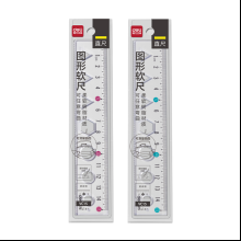 Линейка "Deli VC15", 15 см, прозрачный, ассорти