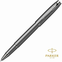 Ручка-роллер Parker "IM Monochrome T328 Bronze PVD", 0,5 мм, серый, стерж. черный