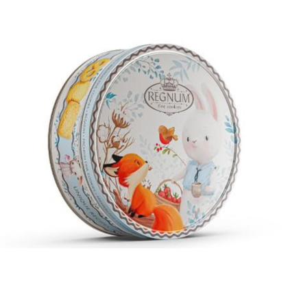 Печенье сдобное Regnum "Зайчик с корзинкой", в жестяной банке, 150 гр - 2