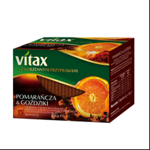 Чай "Vitax", 15 пакетиков x2 г, фруктовый, со вкусом апельсина и гвоздики