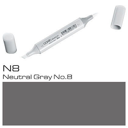 Маркер перманентный "Copic Sketch", N-8 нейтральный серый №8