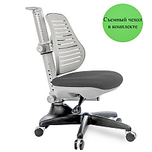 Кресло детское Comf-Pro С3 317 Chair, пластик, ткань, серый, пластик, корпус черный, серый, с чехлом салатовым