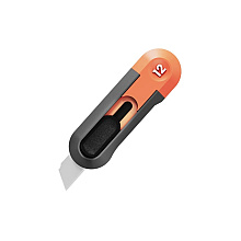 Нож строительный Deli HS HT4007C, 80x25 мм, Soft Touch, оранжевый