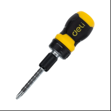Двухсторонняя отвертка Deli YS EDL626010, с трещоткой, PH2+SL6