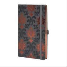 Блокнот "Copper baroqe", А5, 96 листов, черный, срез медный