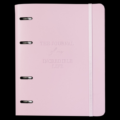  Тетрадь на кольцах "Journal", B5, 120 листов, клетка, розовый