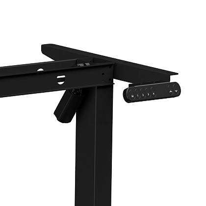 Стол с электроприводом WellDesk Basic 1300x675х18 черный/дуб канзас коричневый (9191456+9072451) - 3