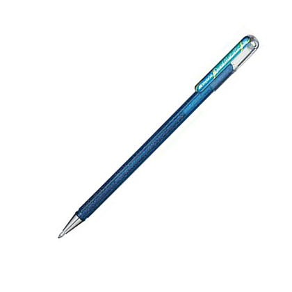 Ручка гелевая "Dual Metallic", 1.0 мм, голубой, стерж. голубой
