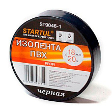Изолента ПВХ  STARTUL PROFI,18мм×20м черная