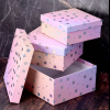 Коробка подарочная "Starry sky pink", 15х15х6.5 см, картон - 3