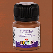 Краска акриловая матовая "Декола", 426 коричневая светлая, 20 мл., банка