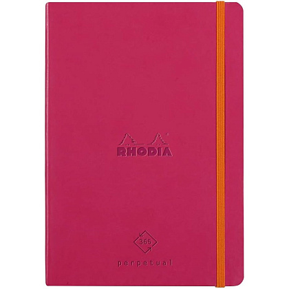 Еженедельник недатированный Clairefontaine Rhodia "Rhodiarama Perpetual", 148x210 мм, 128 страниц, малиновый