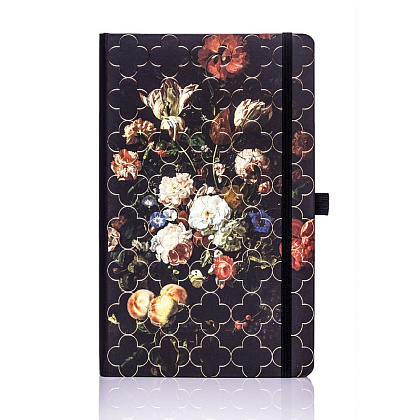 Блокнот "Vintage Tulip", А5, 96 листов, линейка, черный - 2