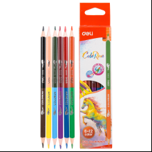 Цветные карандаши "ColoRun", двусторонние, 12 цветов