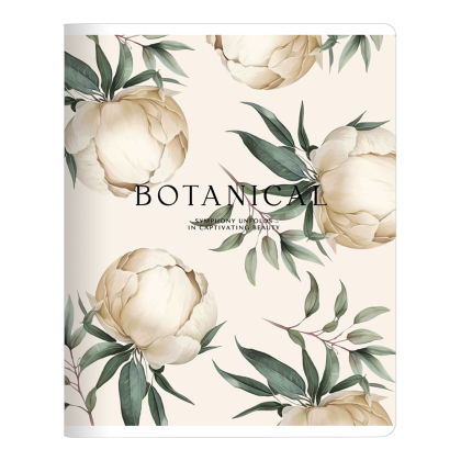 Тетрадь "Peony", A5, 48 листов, клетка, айвори