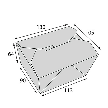 Контейнер бумажный 600 мл, 130/113х105/90х64, 50 шт/упак, крафт - 4