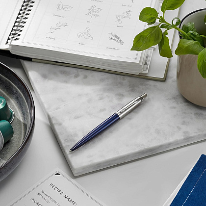 Ручка шариковая автоматическая "Jotter Core K63 Royal Blue CT", 1 мм, синий, серебристый, стерж. синий - 3