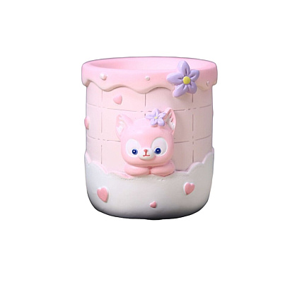 Подставка для канцелярских мелочей "Kitty", пластик, розовый - 4