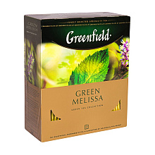 Чай "Greenfield" Green Melissa, 100 пакетиковx2 г, зеленый