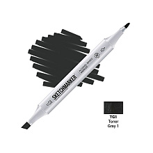 Маркер перманентный двусторонний "Sketchmarker", TG1 серый тонированный №1