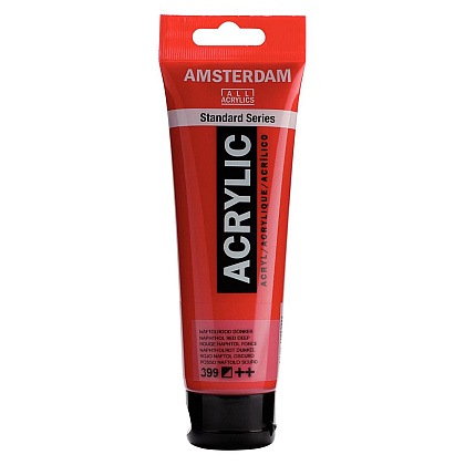 Краски акриловые "Amsterdam", 399 красный нафтоловый темный, 120 мл, туба
