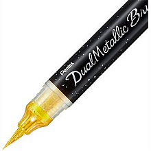Маркер-кисть "Dual Metallic Brush", золотой металлик