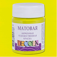 Краска акриловая матовая "Декола", 734 лайм, 50 мл., банка
