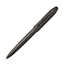 Ручка шариковая Cross "Townsend Black Micro Knurl", 0.7 мм, черный, стерж. черный