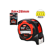 Рулетка Deli RS EDL370528, 5 м х 28 мм, красный, черный