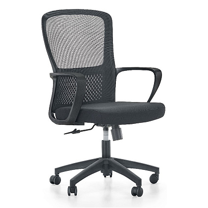 Кресло компьютерное SitZone U-069B, сетка, ткань, пластик, черный