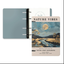Тетрадь "Jane. Nature Vibes", А5, 120 листов, клетка, на кольцах, бежевый