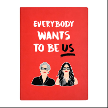 Ежедневник недатированный "Everybody wants to be us", А5, 272 страницы, красный