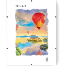 Фоторамка "ПКлип002130 Zebra", 30х40 см, клип, со стеклом, прозрачный