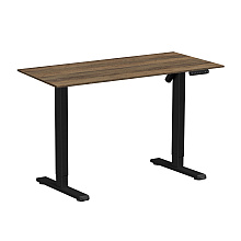 Стол с электроприводом WellDesk Basic 1300x675х18 черный/дуб санта-фе винтаж (9191456+9178196)