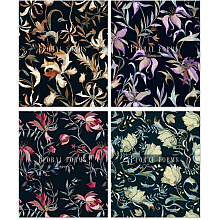 Тетрадь "Floral Forms", А5, 48 листов, клетка, ассорти 