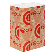 Салфетки бумажные Focus Premium, 23х16,8 см, 2 слоя, V – сложение, белый, 200 листов