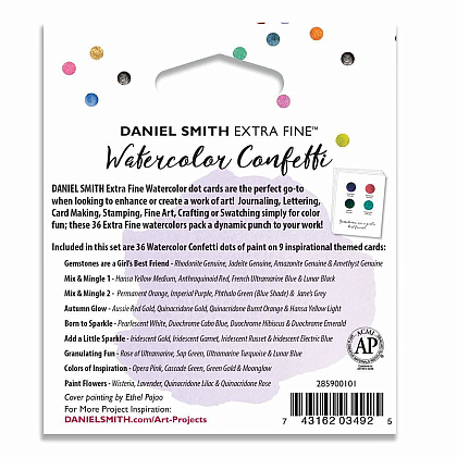 Набор цветовых карт Daniel Smith "Watercolor confetti", 36 цветов - 3