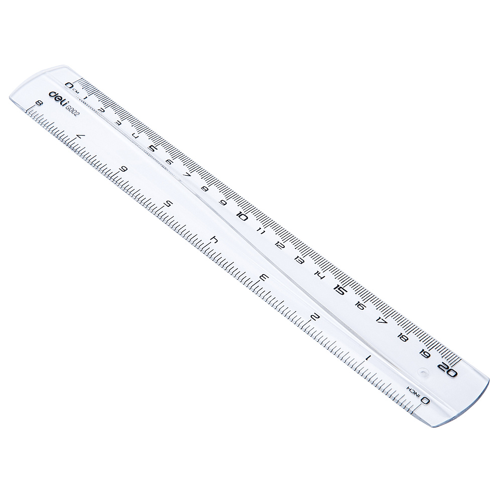 Линейка Deli "Pioneer", 20 см, прозрачный, ассорти - 2