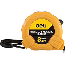 Рулетка Deli "EDL9003B", 3 м, желтый