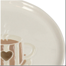 Тарелка керамическая "Coffee", 13.5х13.5 см, бежевый