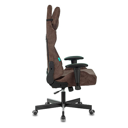 Кресло игровое Бюрократ VIKING KNIGHT Light-10, ткань, металл, темно-коричневый  - 3