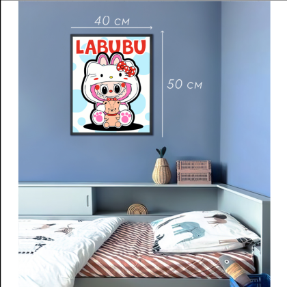 Картина по номерам "Labubu Hello Kitty" - 2