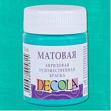 Краска акриловая матовая "Декола", 735 мятная, 50 мл., банка
