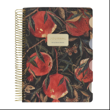 Книга записная "Flora. Гранат", В5, 120 листов, клетка, линейка, точка, черный, красный