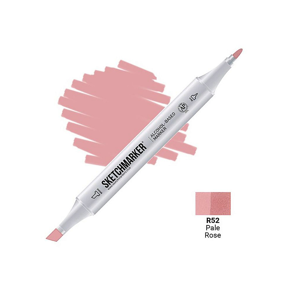 Маркер перманентный двусторонний "Sketchmarker", R52 розовый бледный
